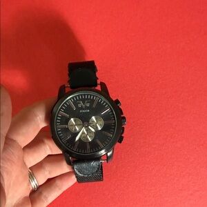 1969 Italina Men's Black Chronograph Watch